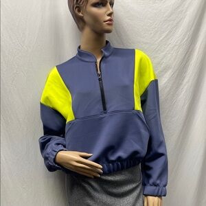 Flex Time Women's Blue & Green Colorblock Jacket